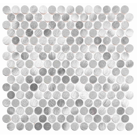 Andova Tiles ANDOVA TILES Orb 0.75" x 0.75" Metal Penny Round Mosaic Tile ANDORB256
